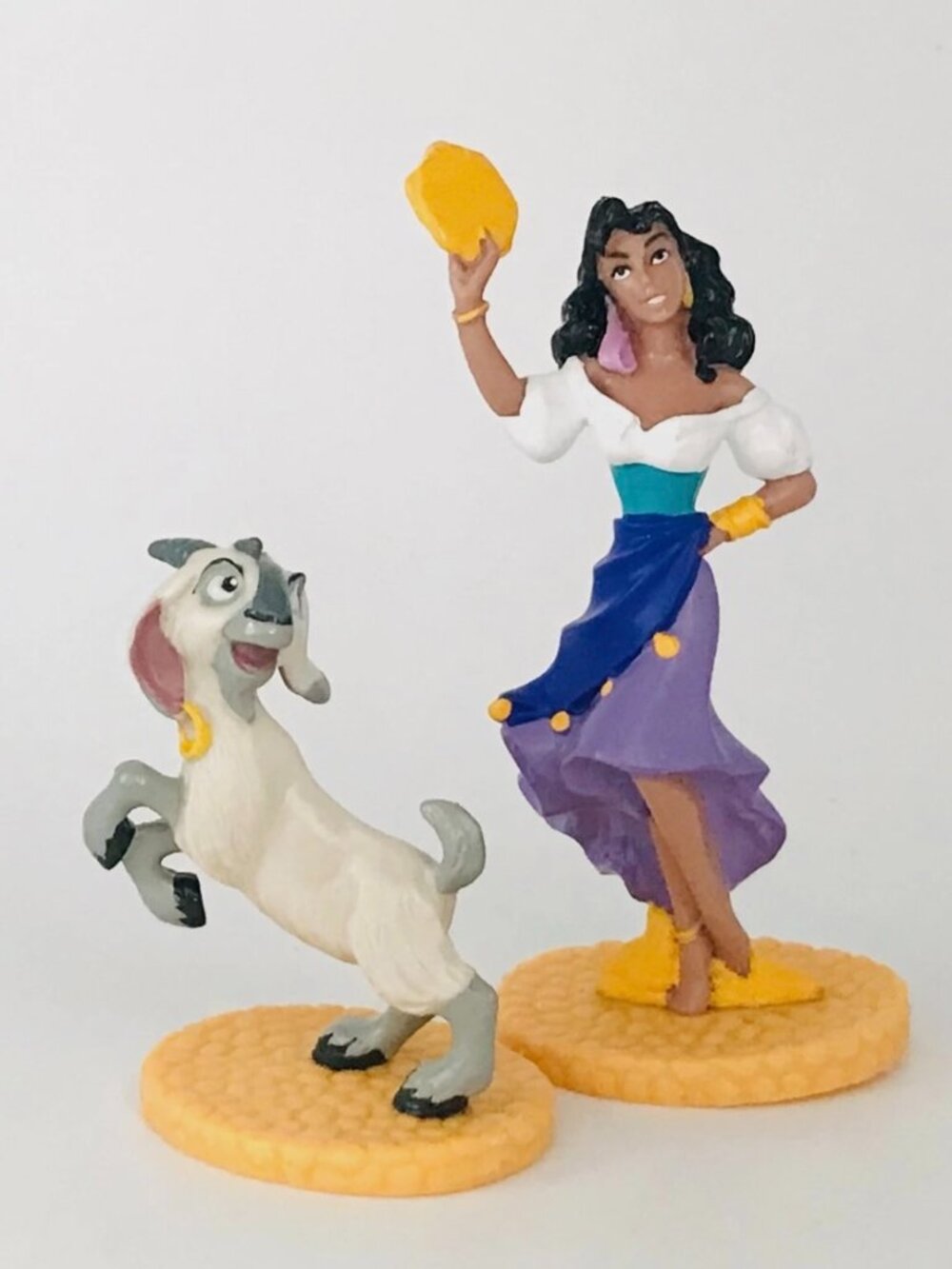 2 Decopac Esmeralda & Djali Cake Toppers Disney Characters Animation NOS